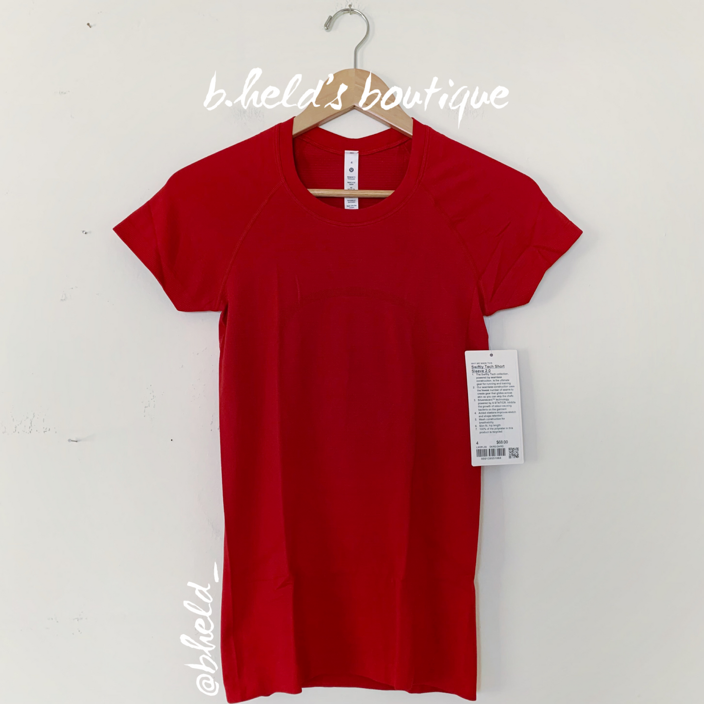 lululemon Lunar New Year Swiftly Tech Short Sleeve Shirt 2.0 in Dark Red/Dark Red, Size 4