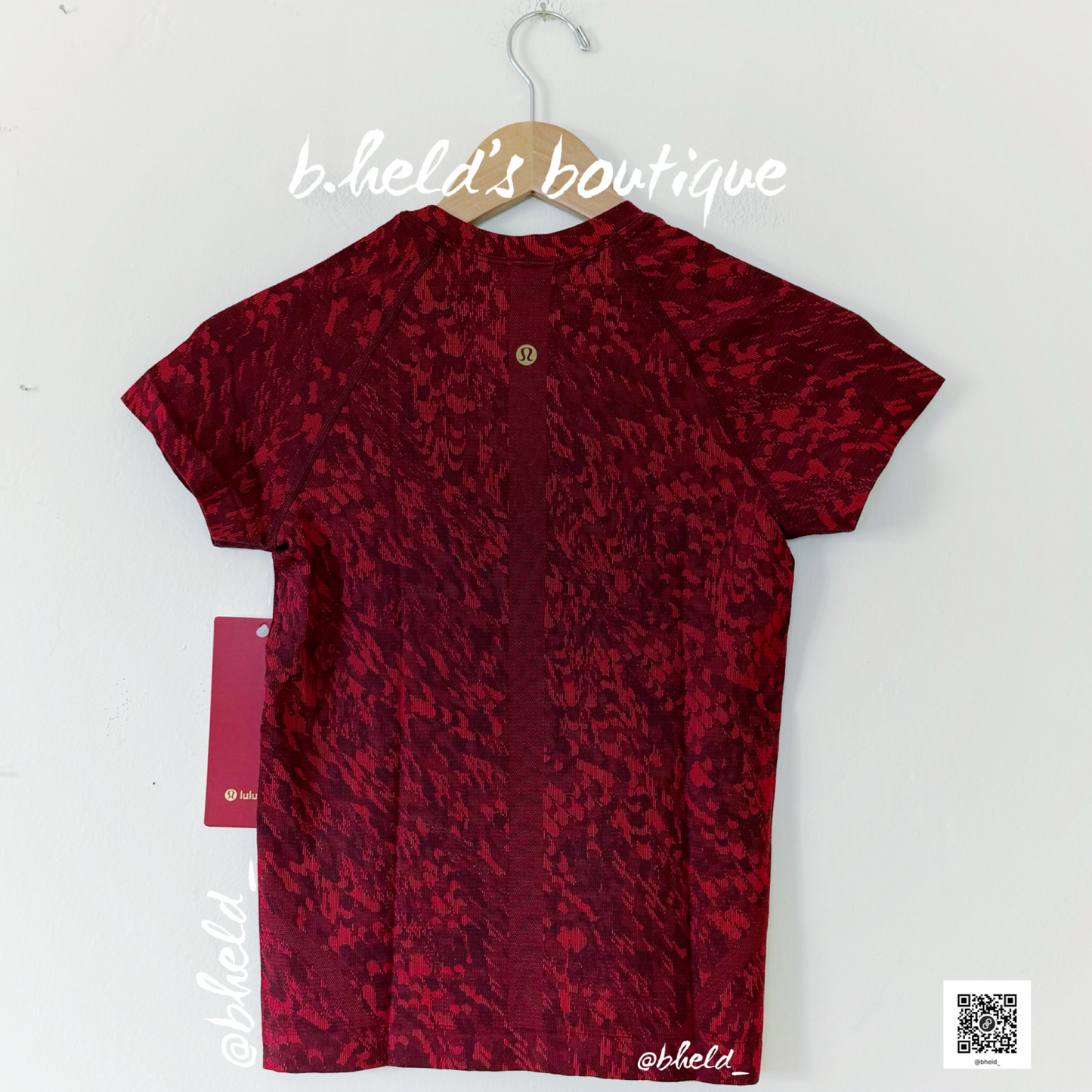 lululemon Lunar New Year Swiftly Tech Short Sleeve Shirt 2.0 *Race Length in Surface Shift Cassis/Dark Red, Size 4