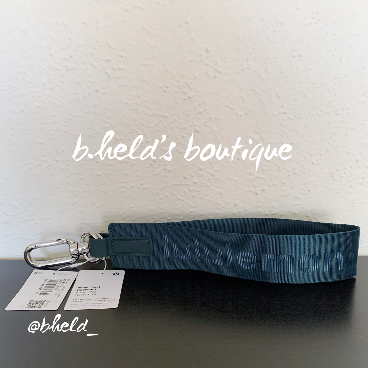 lululemon Never Lost Keychain (2023 Style) in Submarine/Utility Blue, One Size