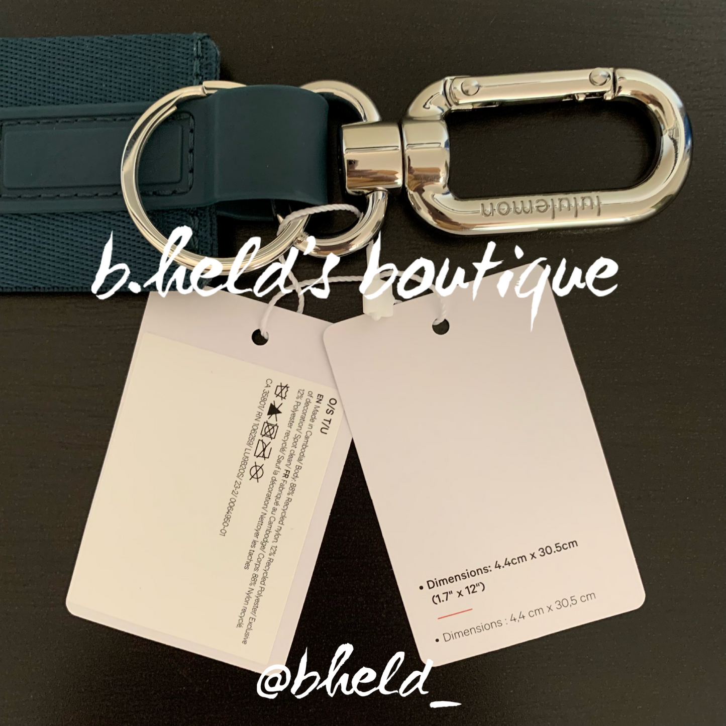 lululemon Never Lost Keychain (2023 Style) in Submarine/Utility Blue, One Size