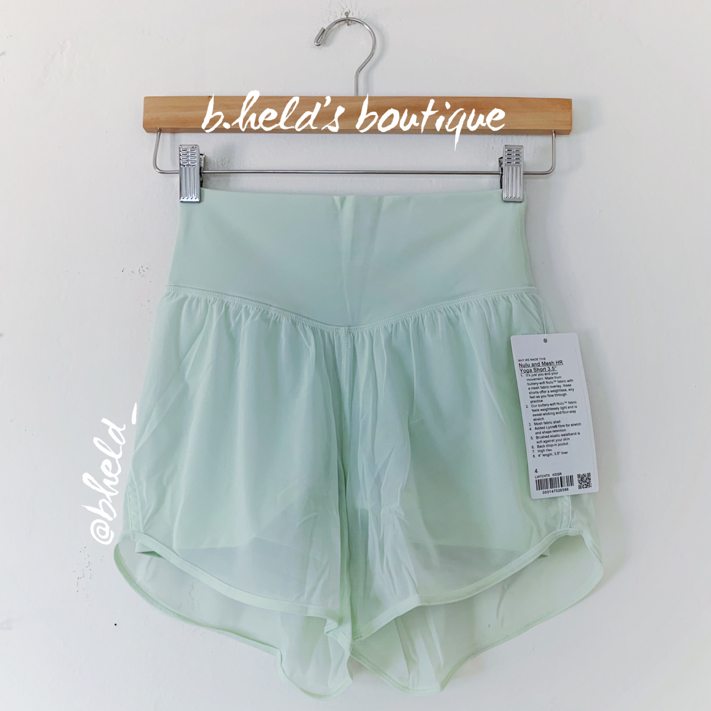 lululemon Nulu and Mesh High-Rise Yoga Short 3.5" in Kohlrabi Green, Size 4