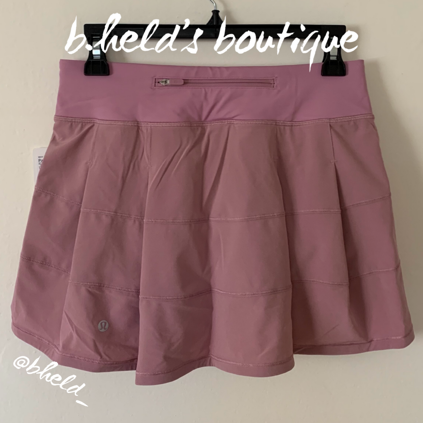 lululemon Pace Rival Mid-Rise Skirt *Long in Pink Taupe, Size 4