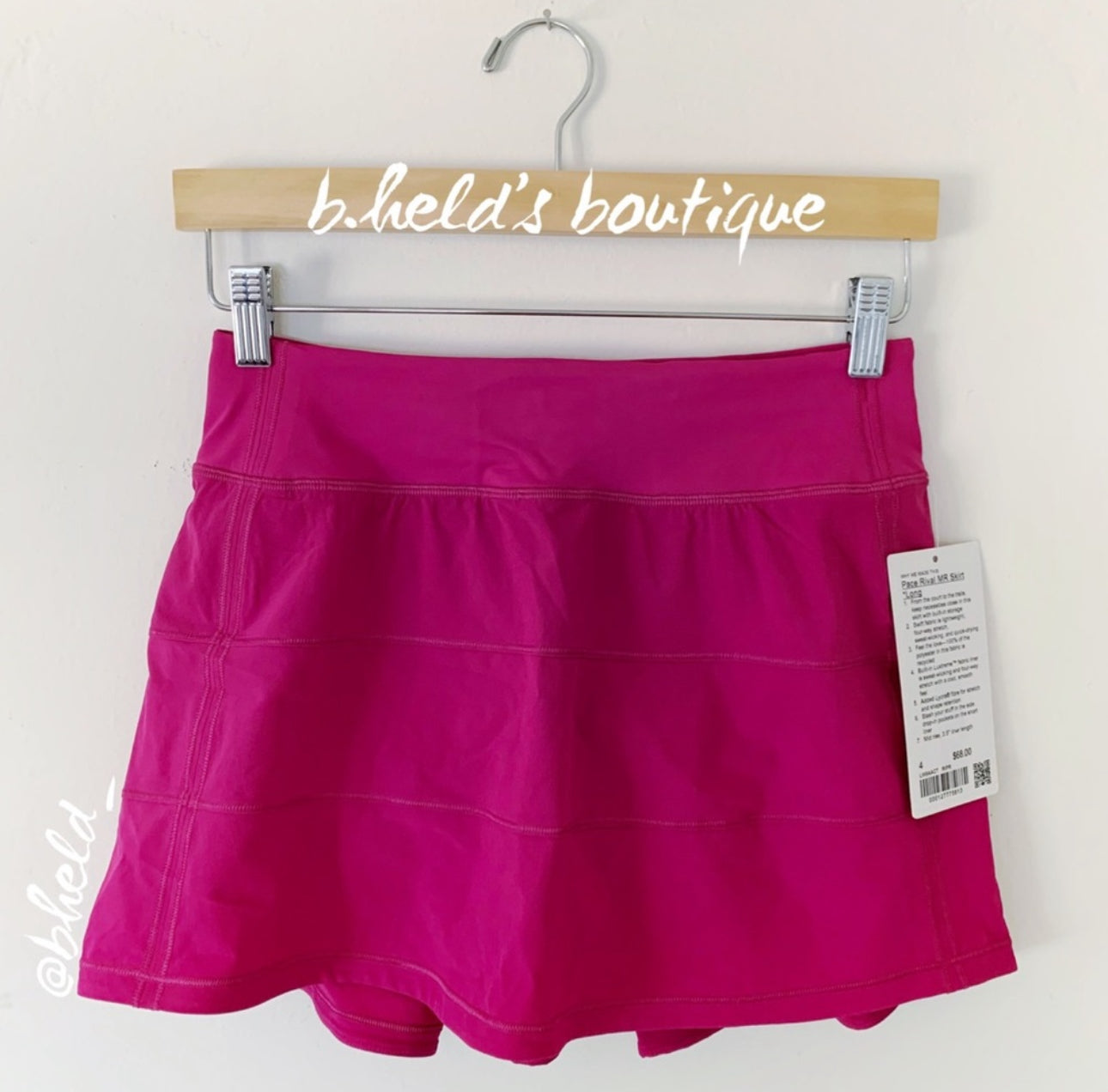 lululemon Pace Rival Mid-Rise Skirt *Long in Ripened Raspberry, Size 4