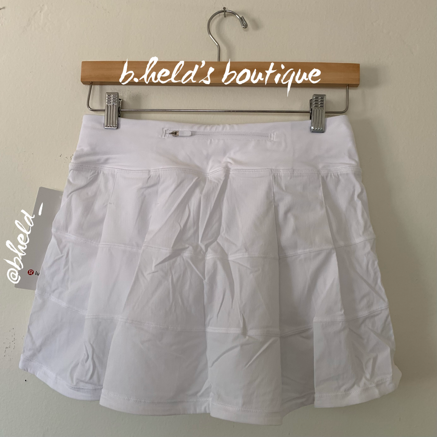 lululemon Pace Rival Mid-Rise Skirt *Long in White, Size 4