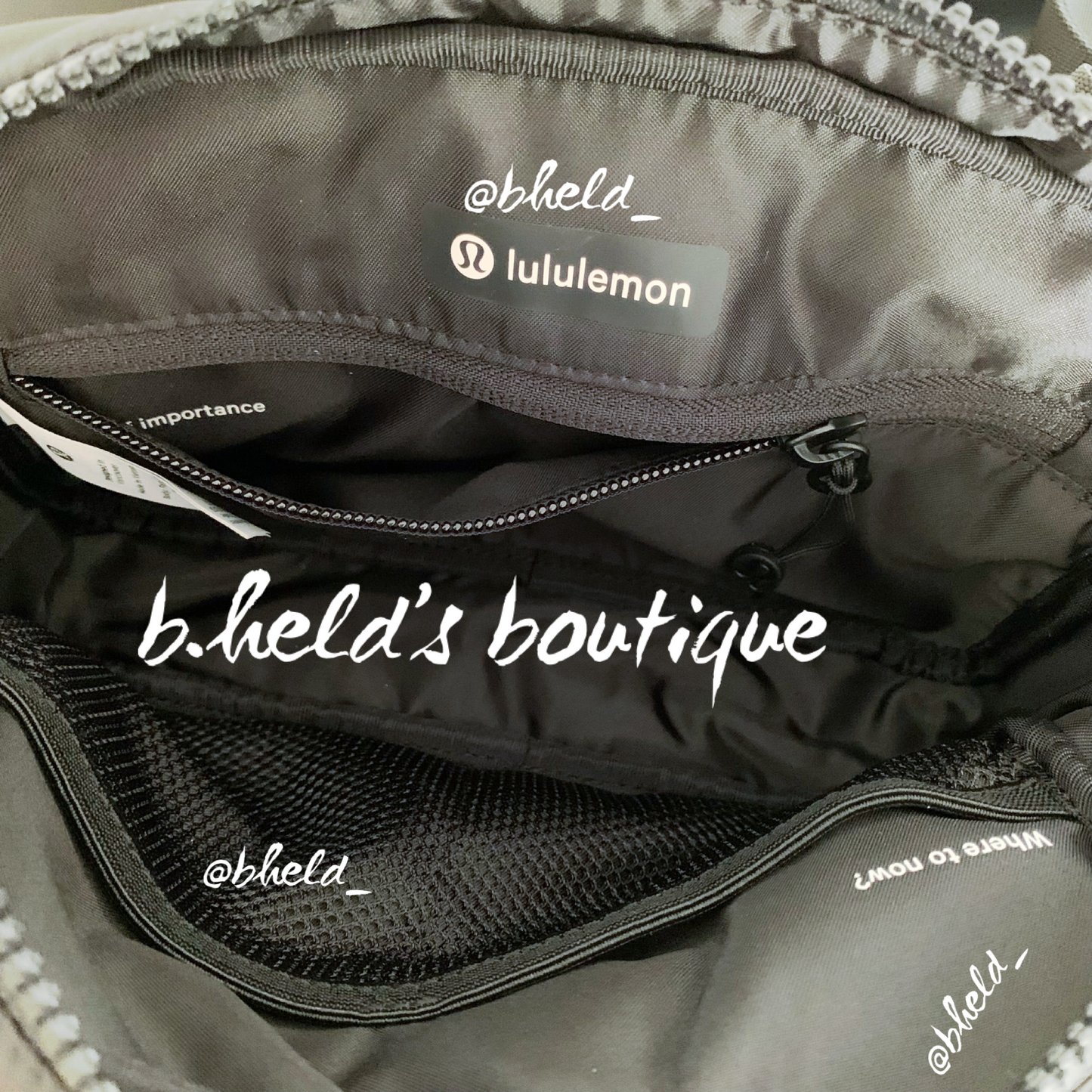 lululemon Quilted Grid Belt Bag in Black, One Size