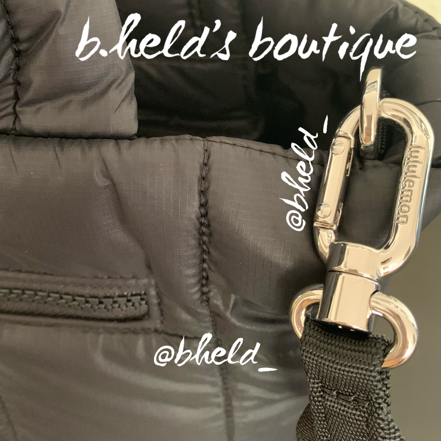 lululemon Quilted Grid Crossbody Bag in Black, One Size