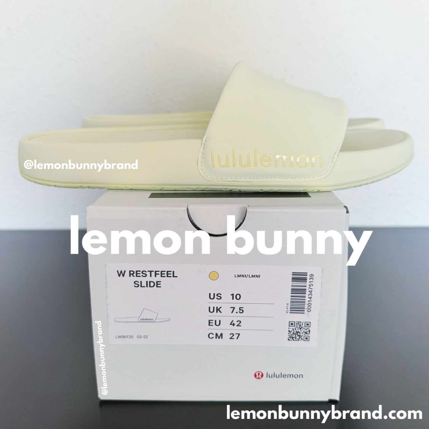 lululemon Restfeel Women's Slide in Lemon Ice/Lemon Ice, Size 10