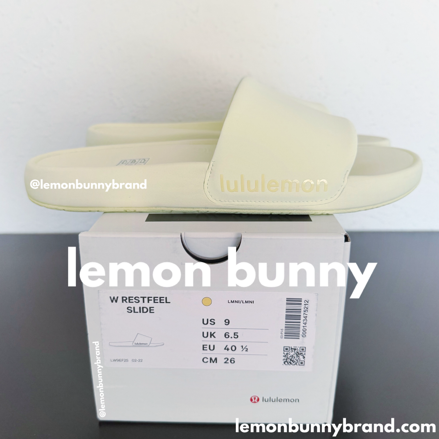 lululemon Restfeel Women's Slide in Lemon Ice/Lemon Ice, Size 9
