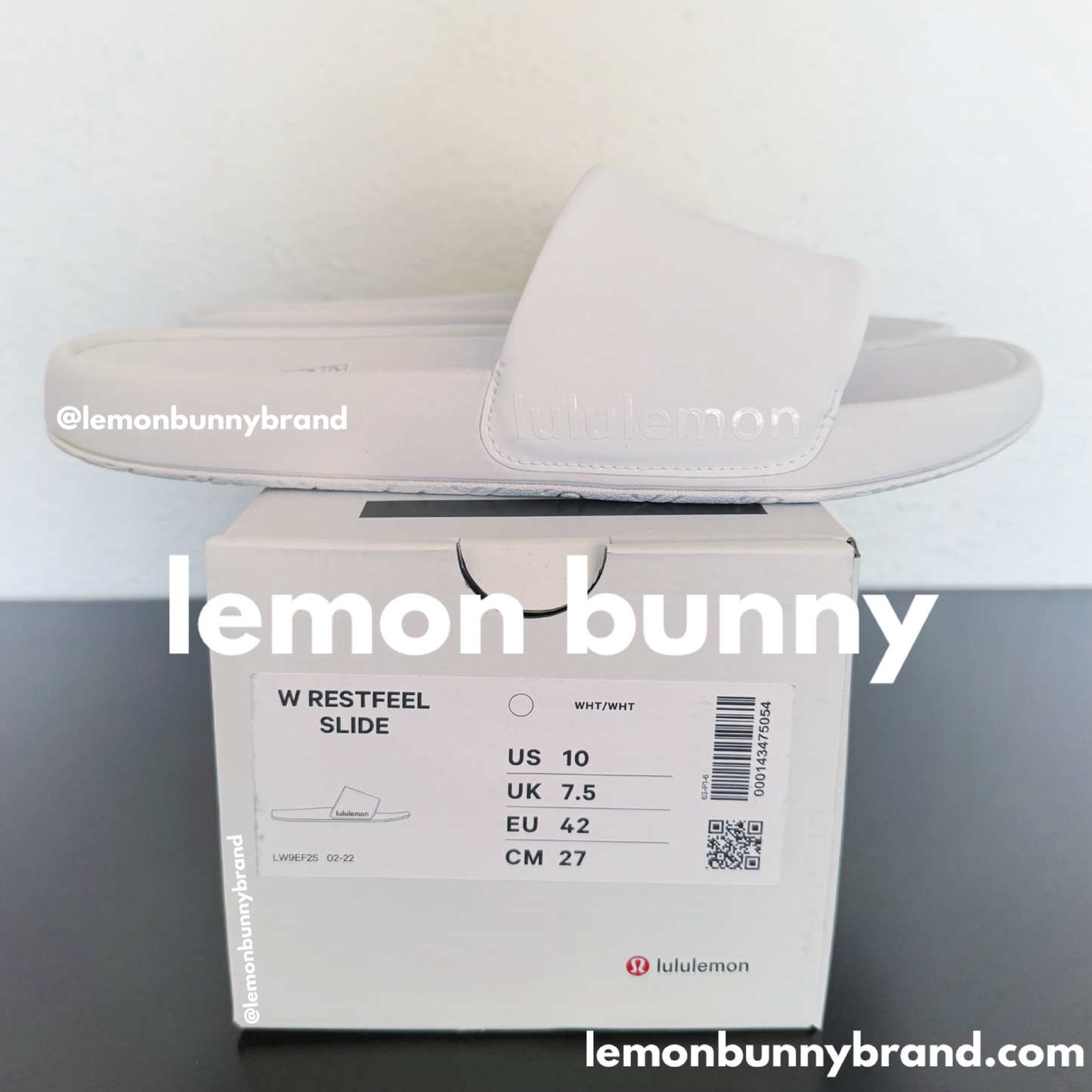 lululemon Restfeel Women's Slide in White/White, Size 10