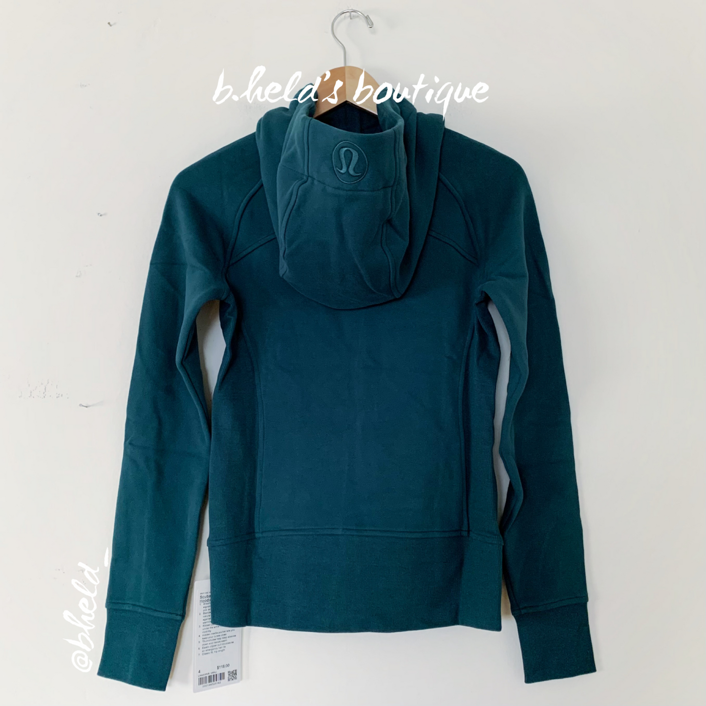 lululemon Scuba Full-Zip Hoodie in Green Jasper, Size 4