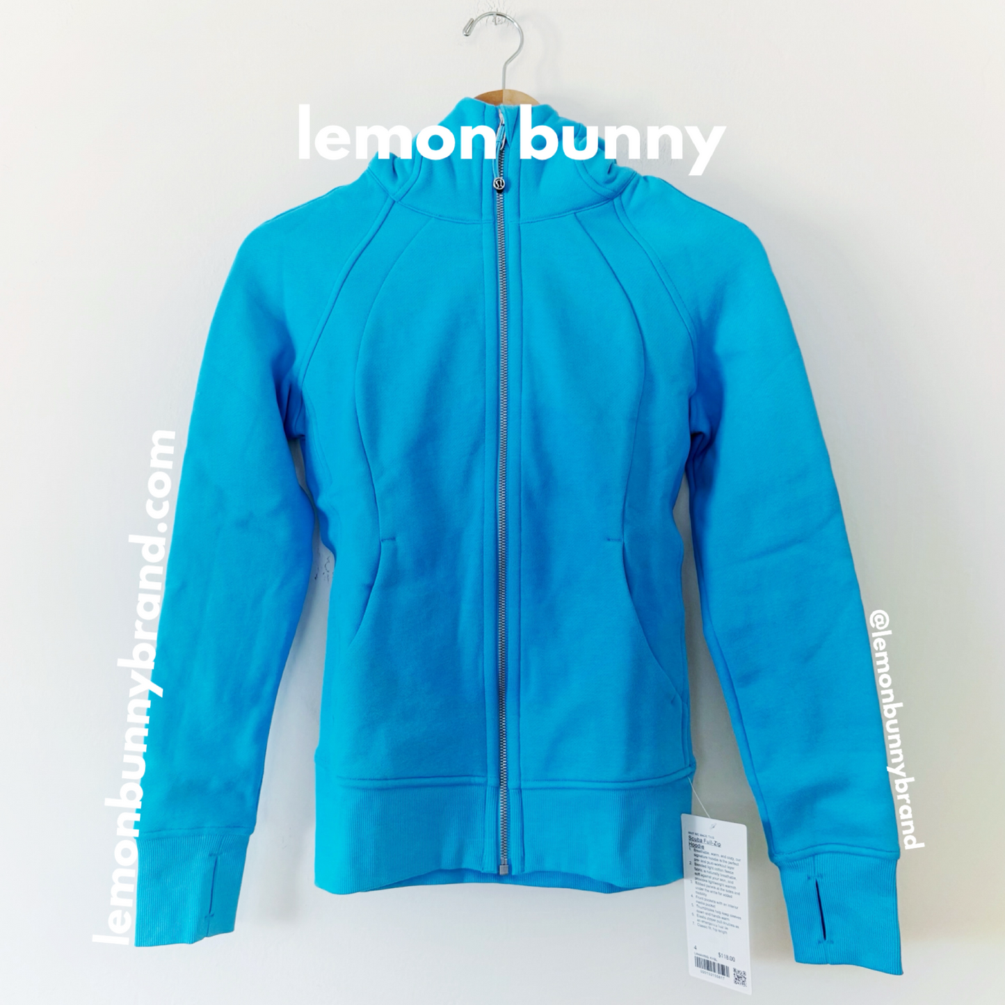 lululemon Scuba Full-Zip Hoodie in Kayak Blue Light, Size 4