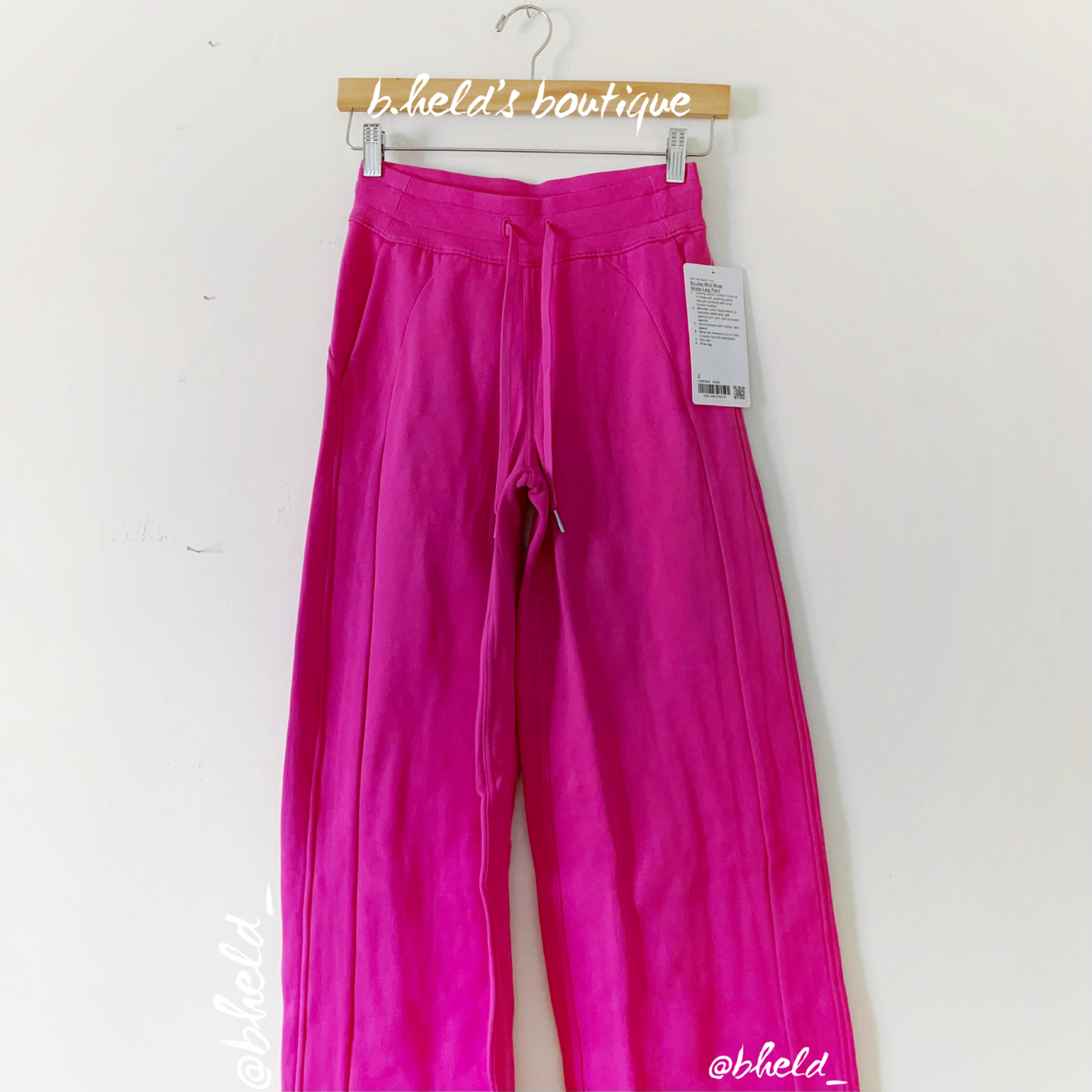lululemon Scuba Mid-Rise Wide-Leg Pant *Full Length in Sonic Pink, Size 2