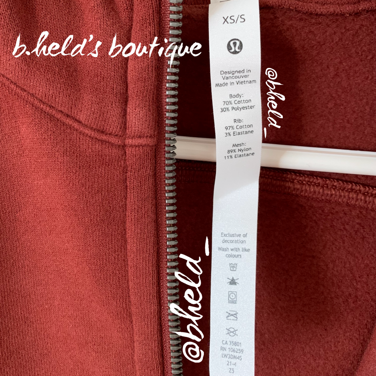 lululemon Scuba Oversized Half-Zip Hoodie in Date Brown, Size XS/S