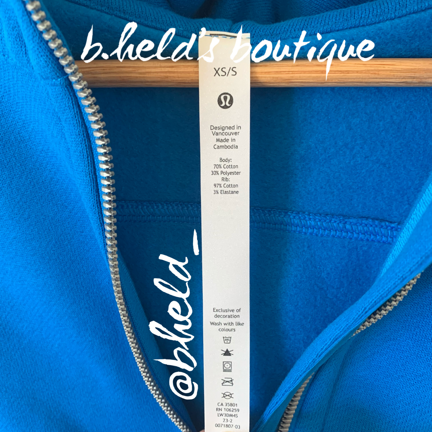 lululemon Scuba Oversized Half-Zip Hoodie in Poolside, Size XS/S
