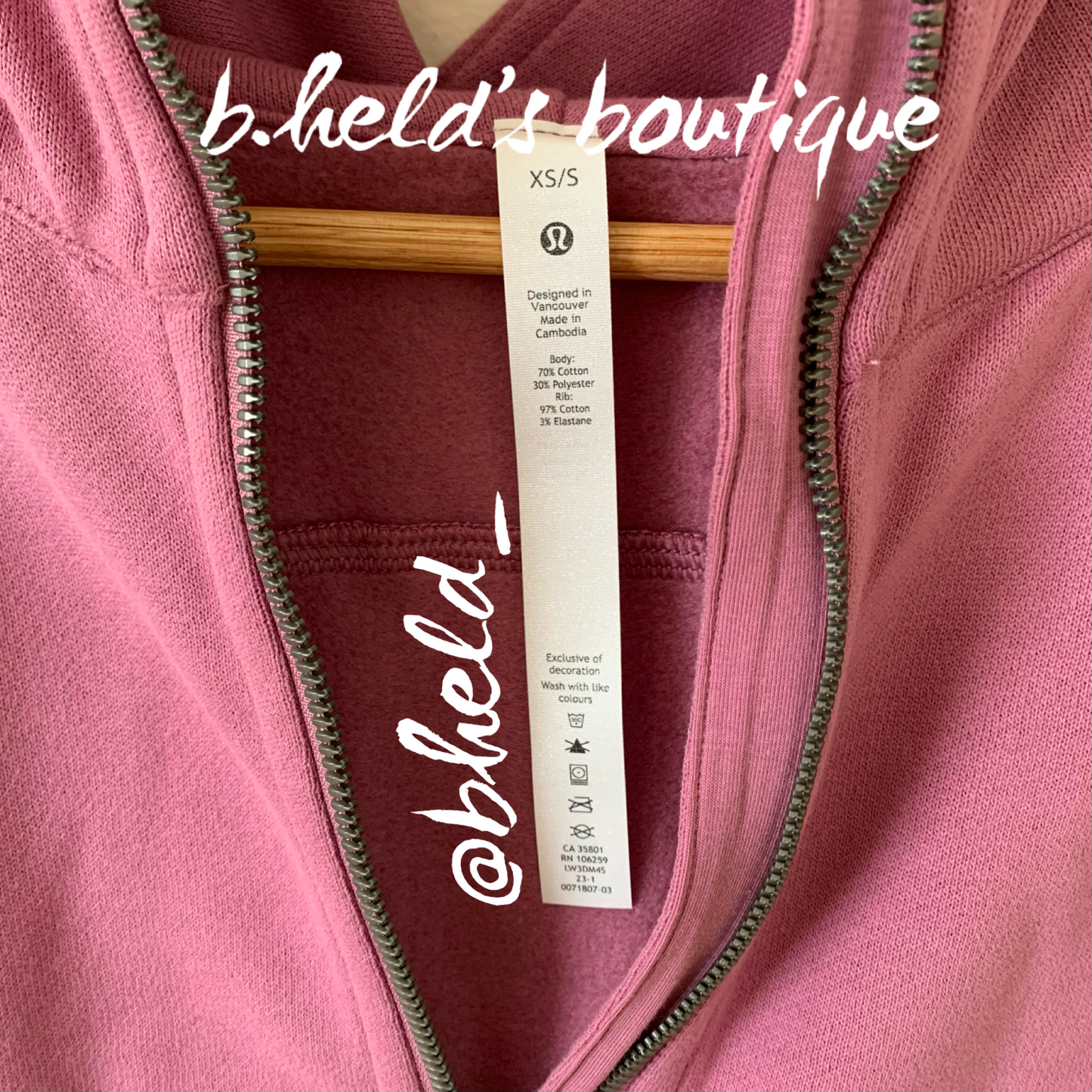 lululemon Scuba Oversized Half-Zip Hoodie in Velvet Dust, Size XS/S