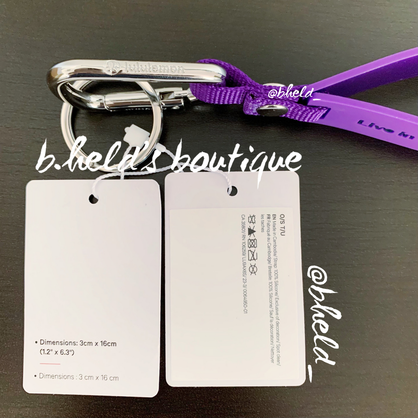 lululemon Silicone Keychain in Atomic Purple/True Navy, One Size