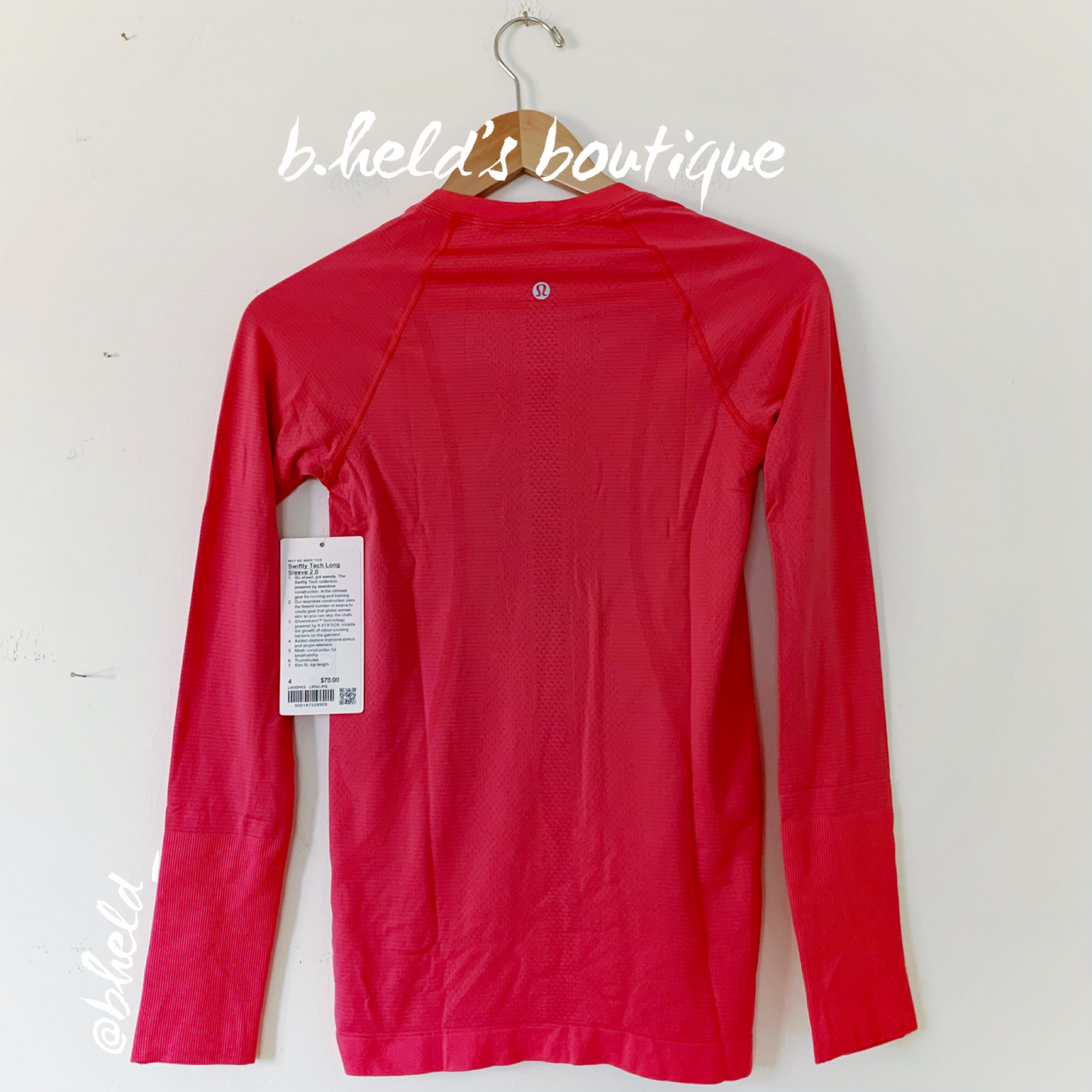 lululemon Swiftly Tech Long Sleeve Shirt 2.0 in Lip Gloss/Lip Gloss, Size 4