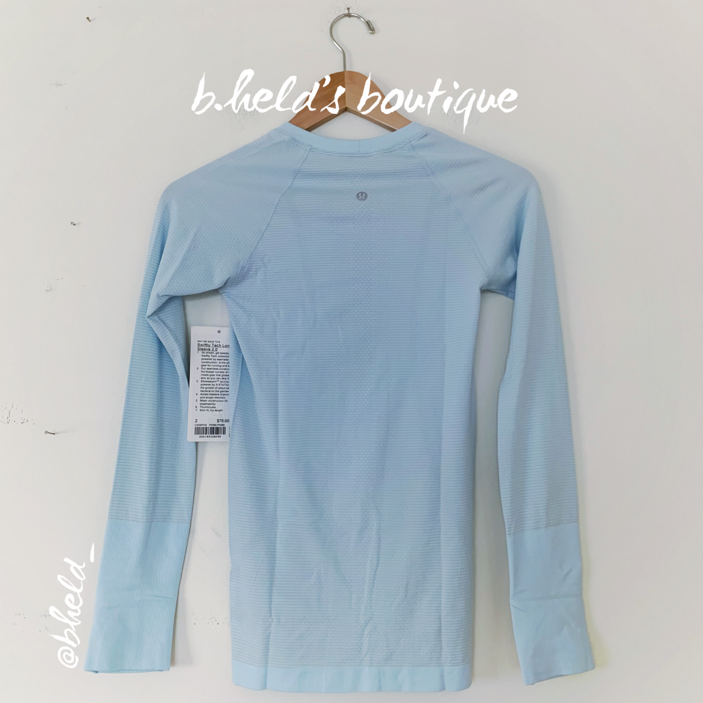 lululemon Swiftly Tech Long Sleeve Shirt 2.0 in Powder Blue/Powder Blue, Size 2