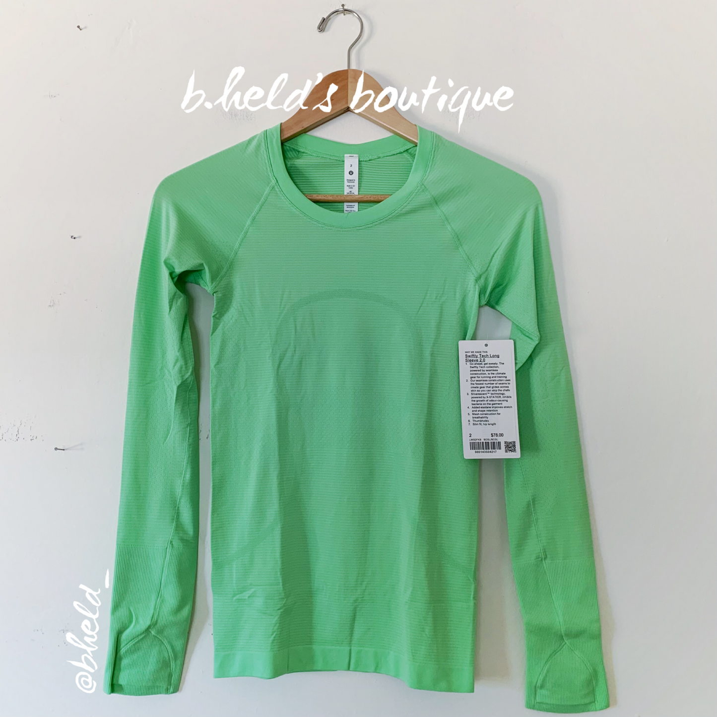 lululemon Swiftly Tech Long Sleeve Shirt 2.0 in Scream Green Light/Scream Green Light, Size 2