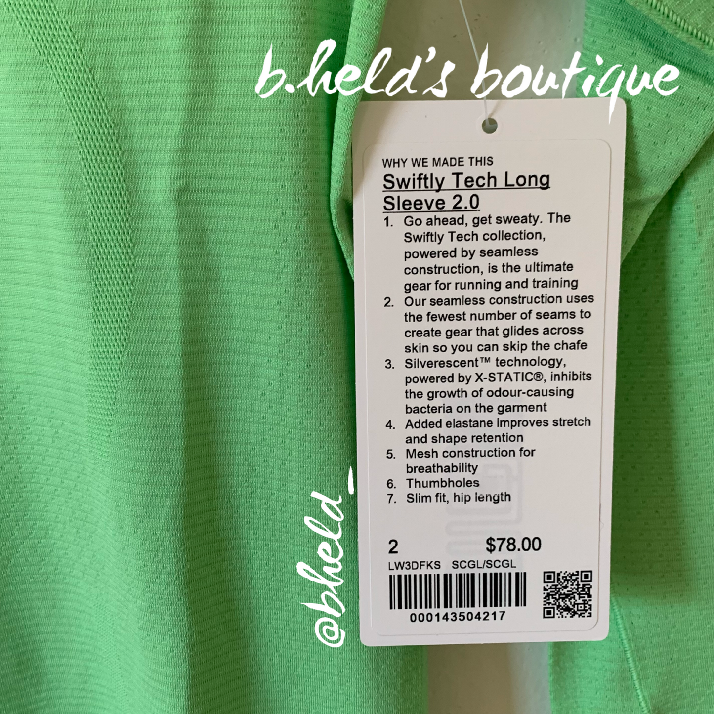 lululemon Swiftly Tech Long Sleeve Shirt 2.0 in Scream Green Light/Scream Green Light, Size 2