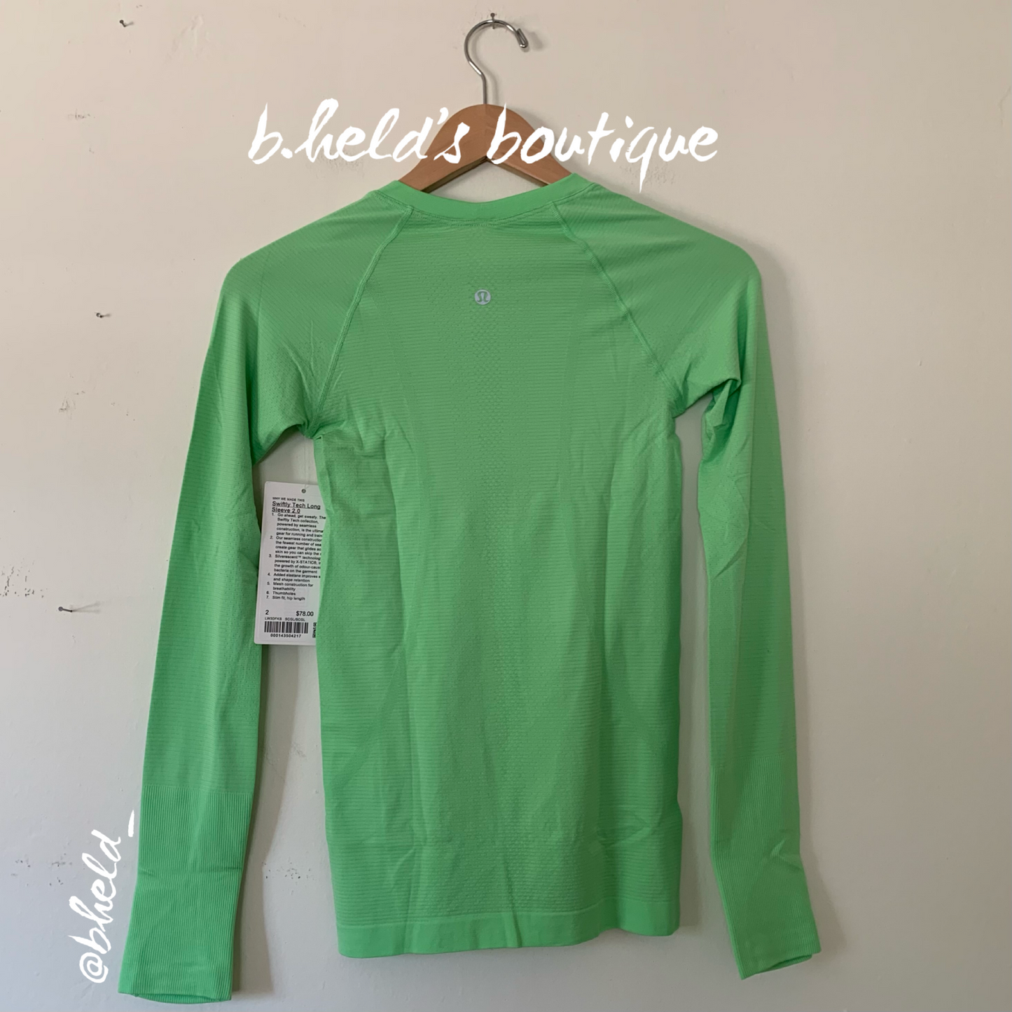 lululemon Swiftly Tech Long Sleeve Shirt 2.0 in Scream Green Light/Scream Green Light, Size 2