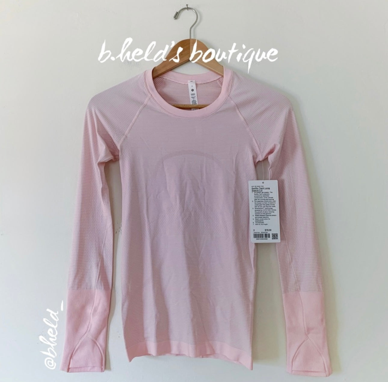 lululemon Swiftly Tech Long Sleeve Shirt 2.0 in Strawberry Milkshake/Strawberry Milkshake, Size 2