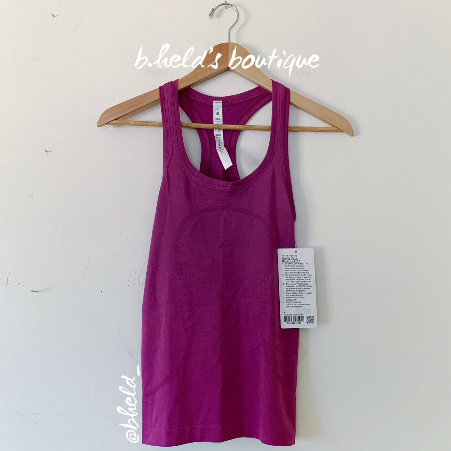 lululemon Swiftly Tech Racerback Tank Top 2.0 in Vivid Plum/Vivid Plum, Size 2
