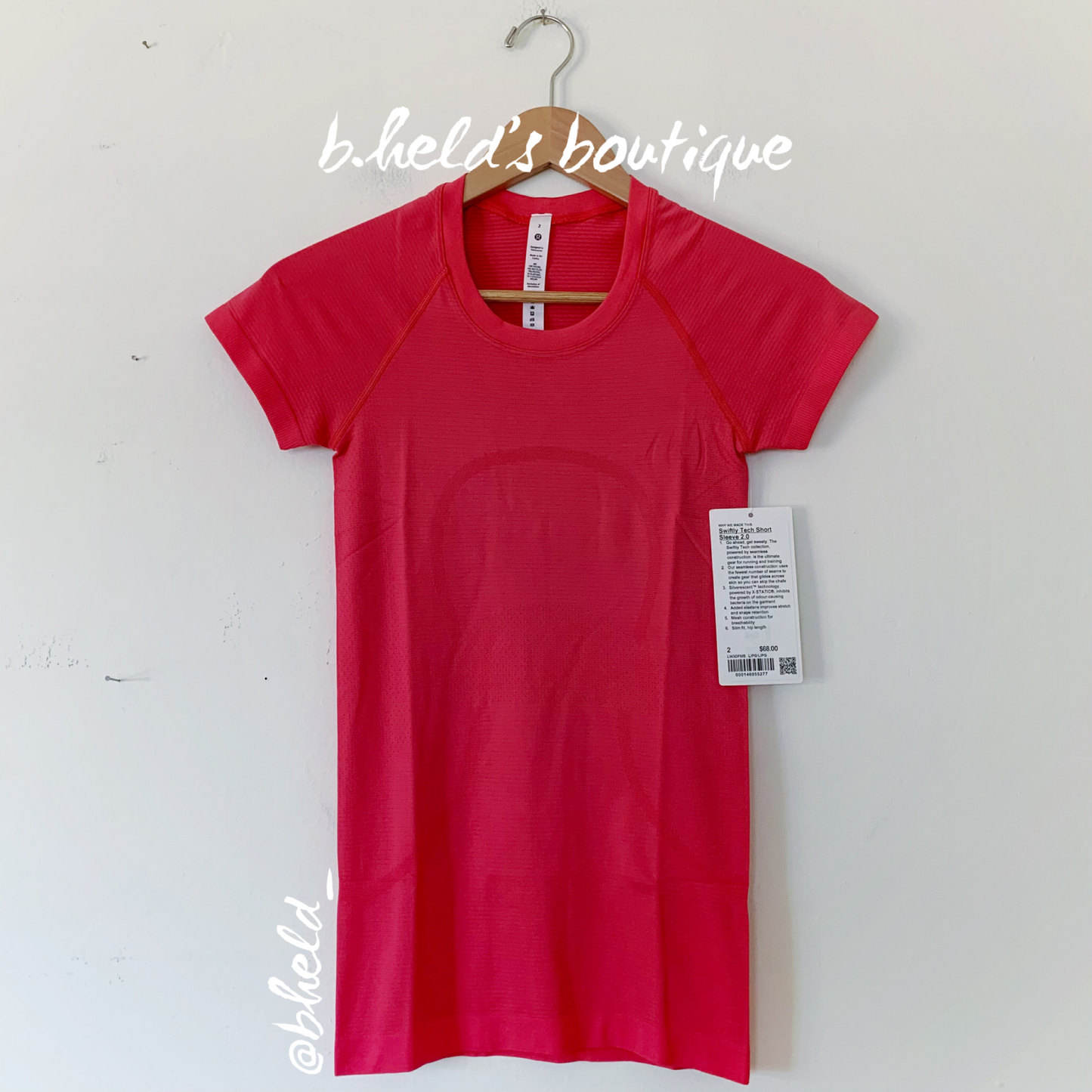 lululemon Swiftly Tech Short Sleeve Shirt 2.0 in Lip Gloss/Lip Gloss, Size 2