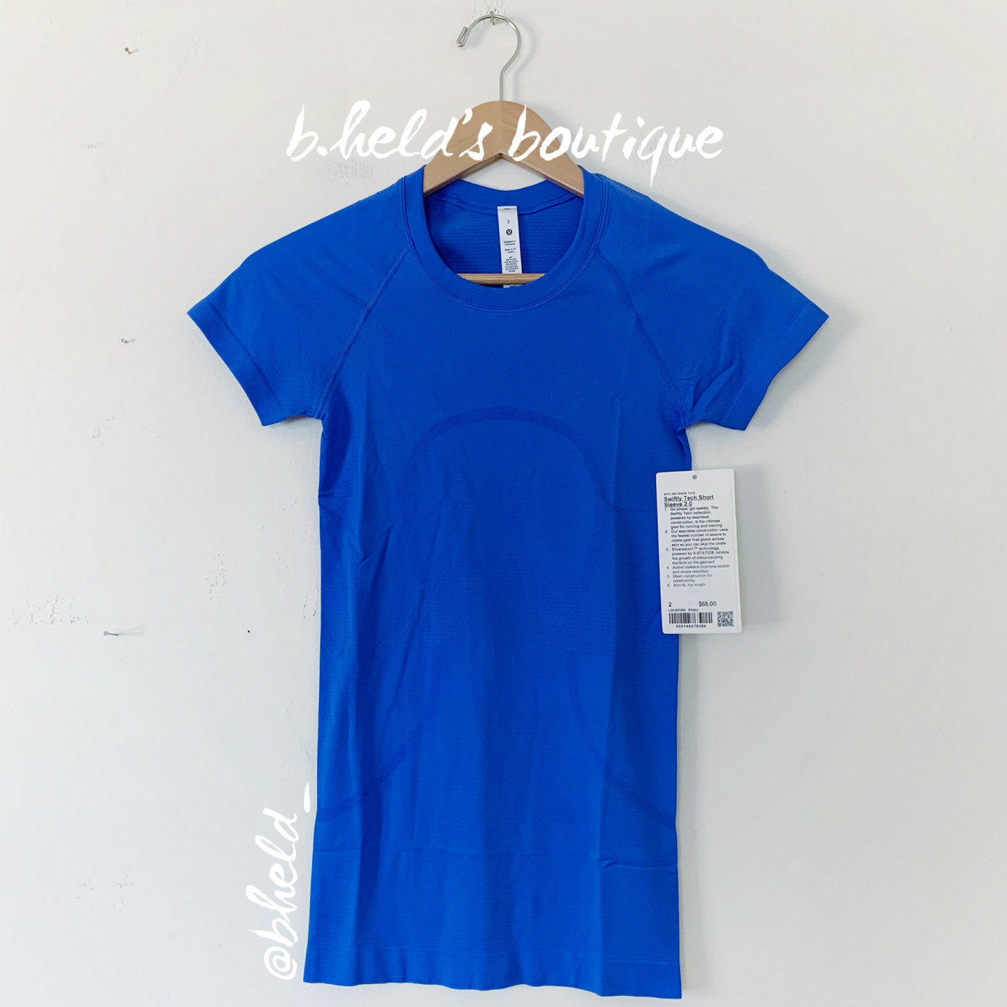 lululemon Swiftly Tech Short Sleeve Shirt 2.0 in Pipe Dream Blue/Pipe Dream Blue, Size 2
