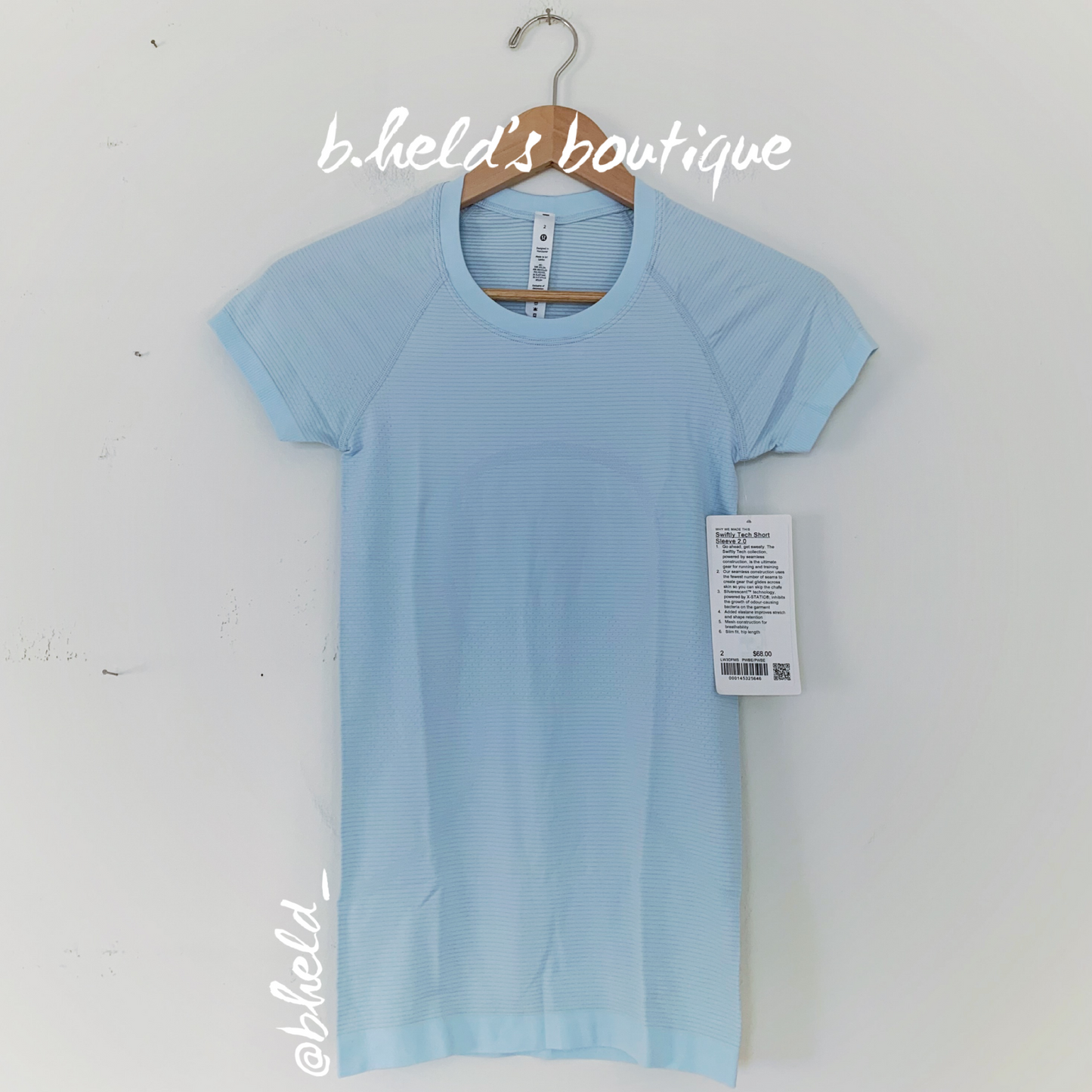 lululemon Swiftly Tech Short Sleeve Shirt 2.0 in Powder Blue/Powder Blue, Size 2