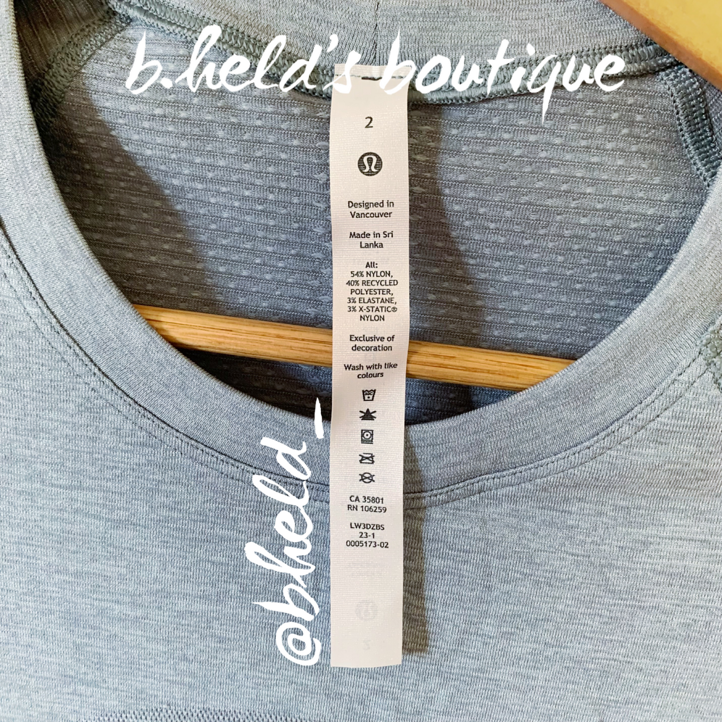 lululemon Swiftly Tech Short Sleeve Shirt 2.0 *Race Length in Chambray/Powder Blue, Size 2