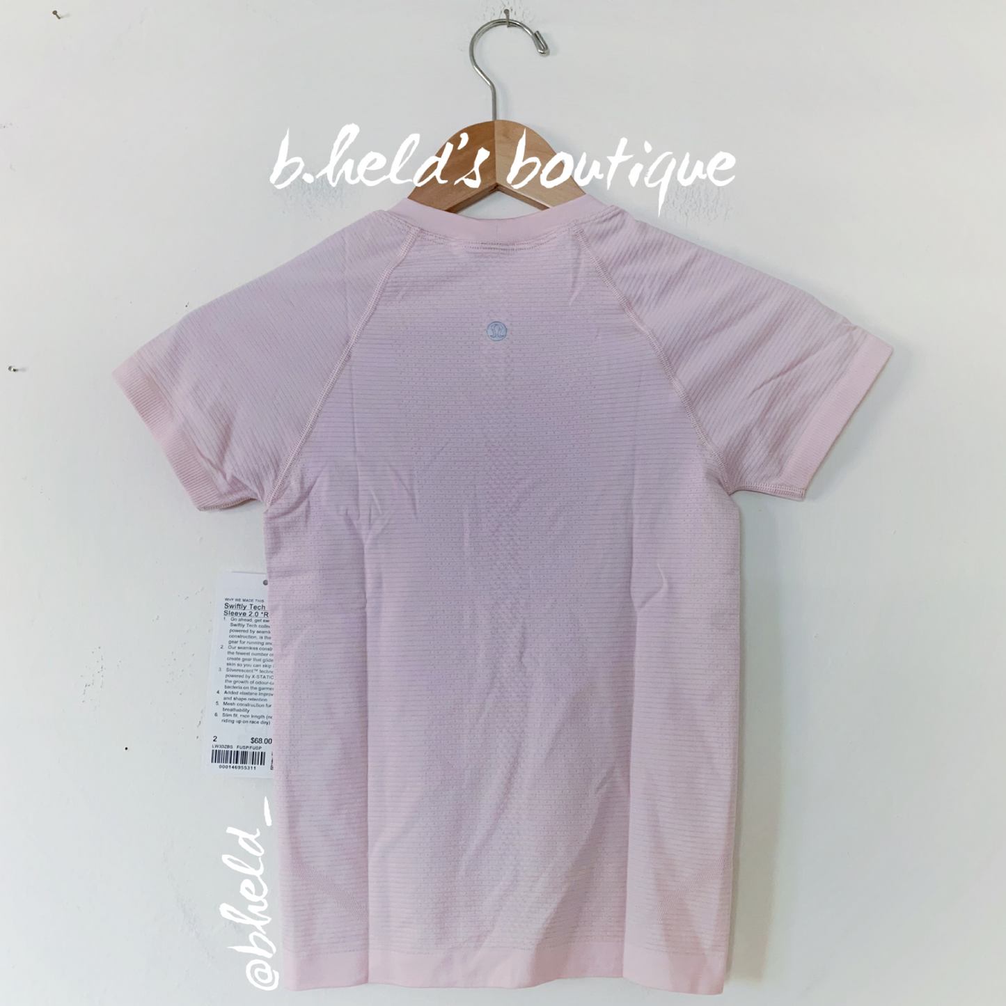 lululemon Swiftly Tech Short Sleeve Shirt 2.0 *Race Length in Flush Pink/Flush Pink, Size 2
