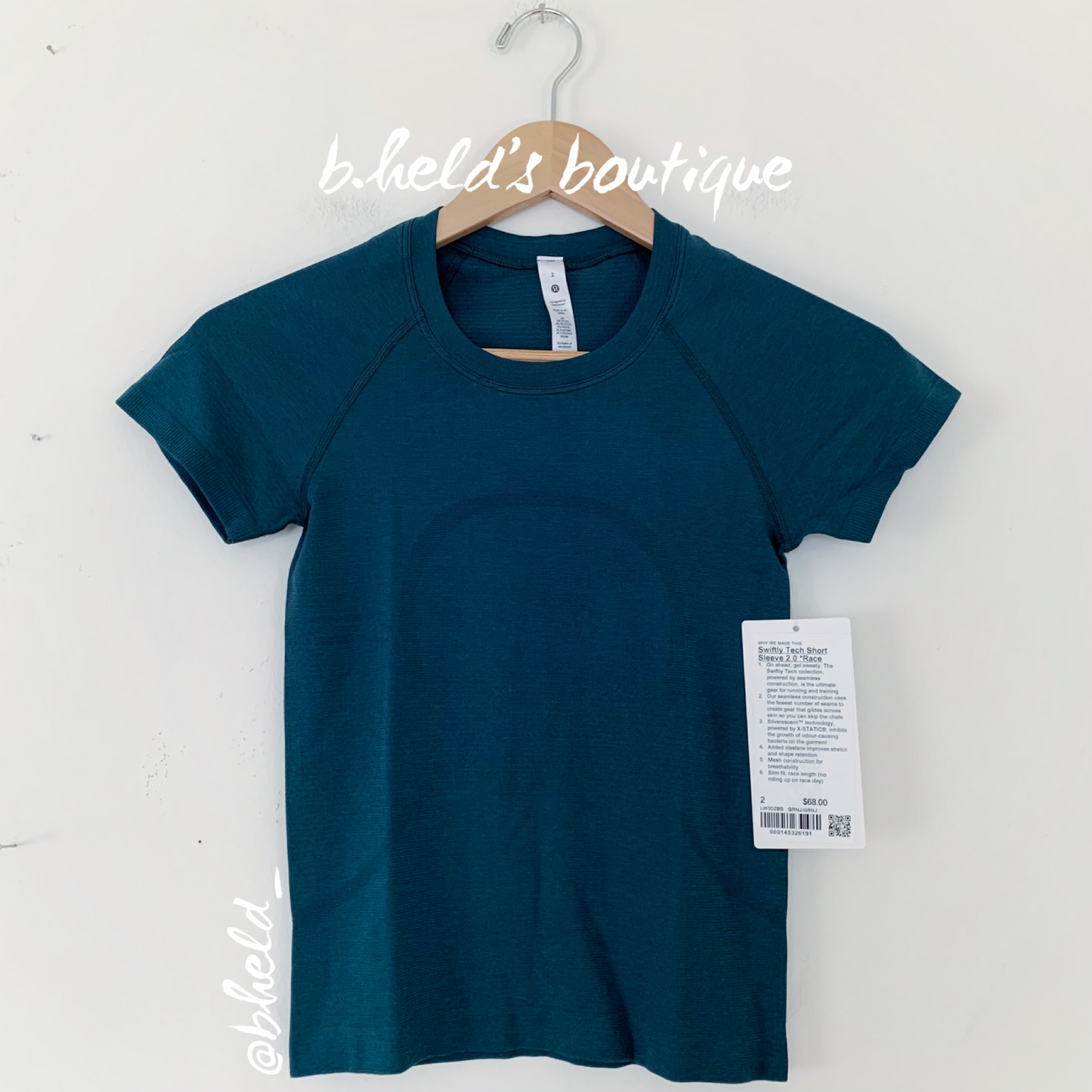 lululemon Swiftly Tech Short Sleeve Shirt 2.0 *Race Length in Green Jasper/Green Jasper, Size 2