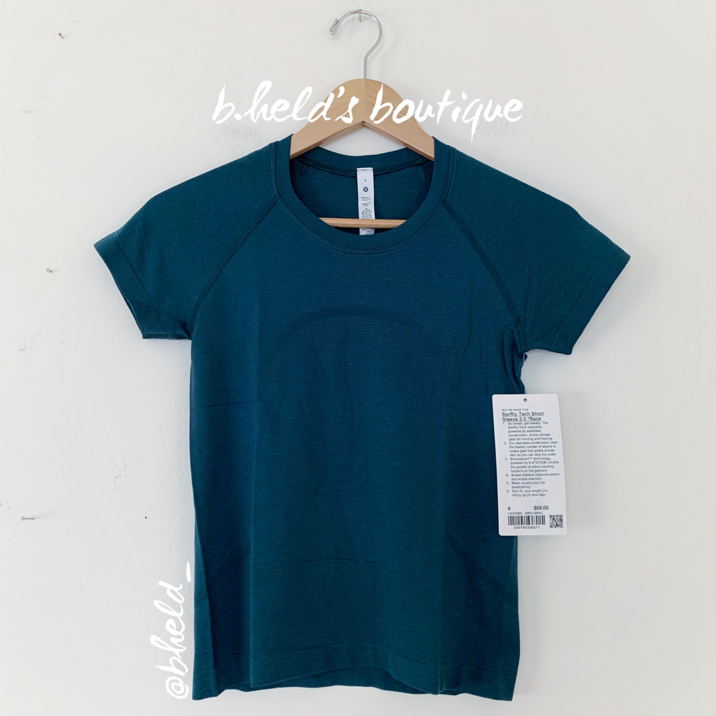 lululemon Swiftly Tech Short Sleeve Shirt 2.0 *Race Length in Green Jasper/Green Jasper, Size 4