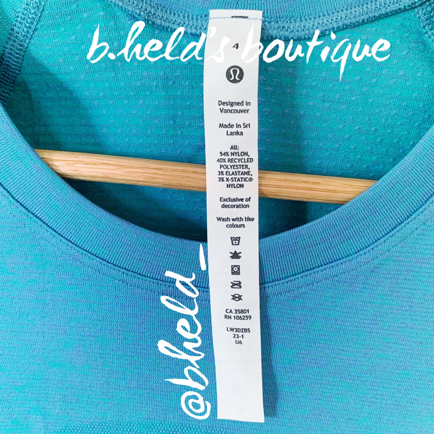 lululemon Swiftly Tech Short Sleeve Shirt 2.0 *Race Length in Maldives Green/Wild Indigo, Size 4