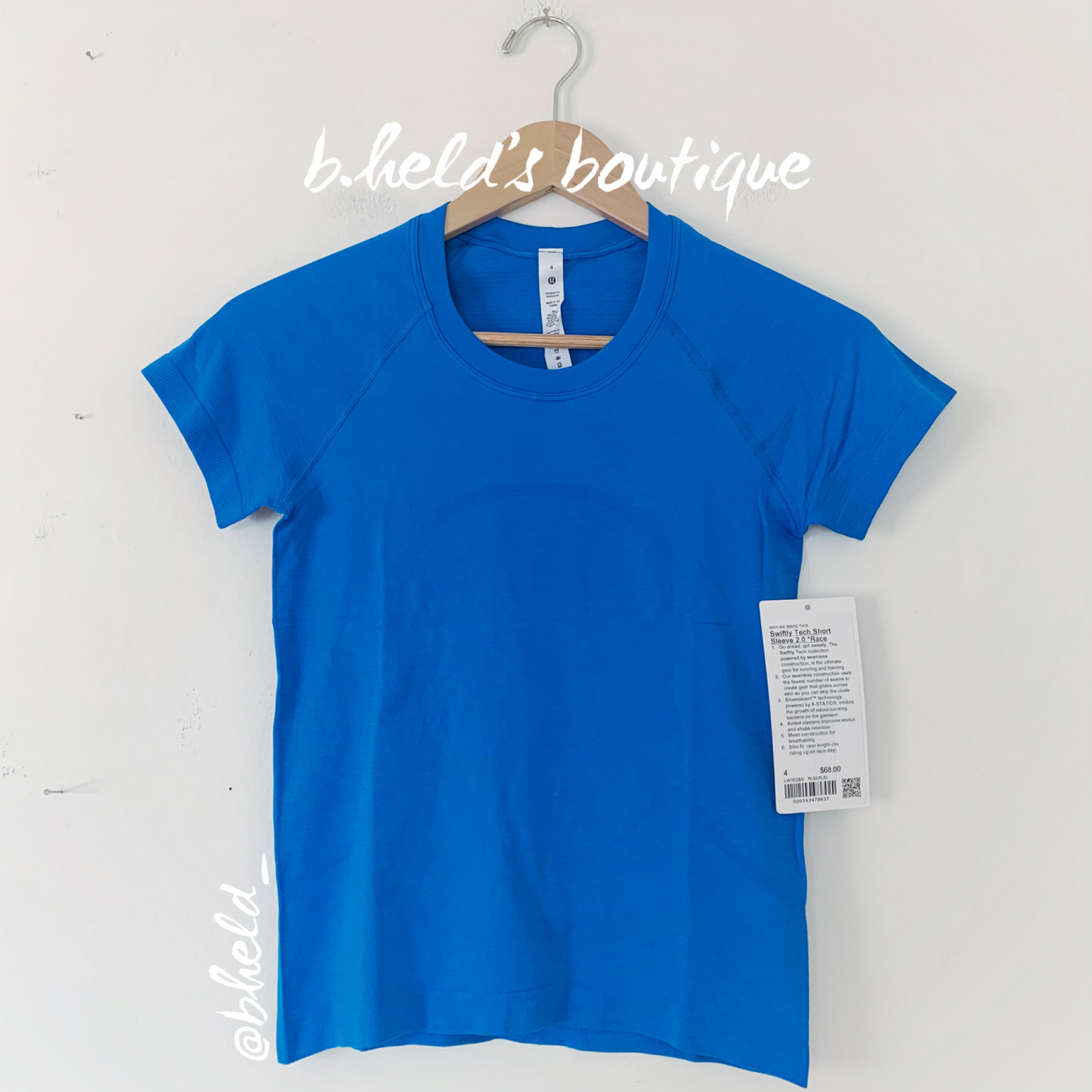 lululemon Swiftly Tech Short Sleeve Shirt 2.0 *Race Length in Poolside/Poolside, Size 4