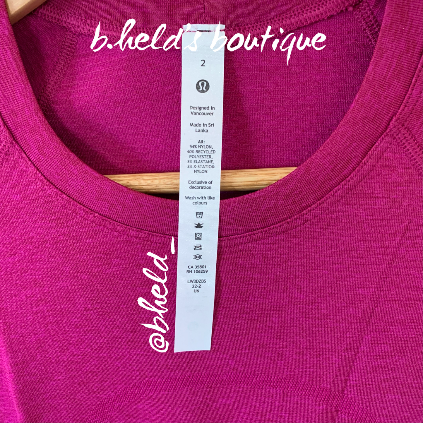 lululemon Swiftly Tech Short Sleeve Shirt 2.0 *Race Length in Purple Highlight/Magenta Purple, Size 2