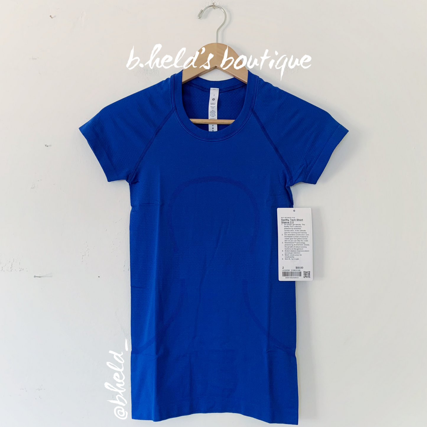 lululemon Swiftly Tech Short Sleeve Shirt 2.0 in Symphony Blue/Symphony Blue, Size 2