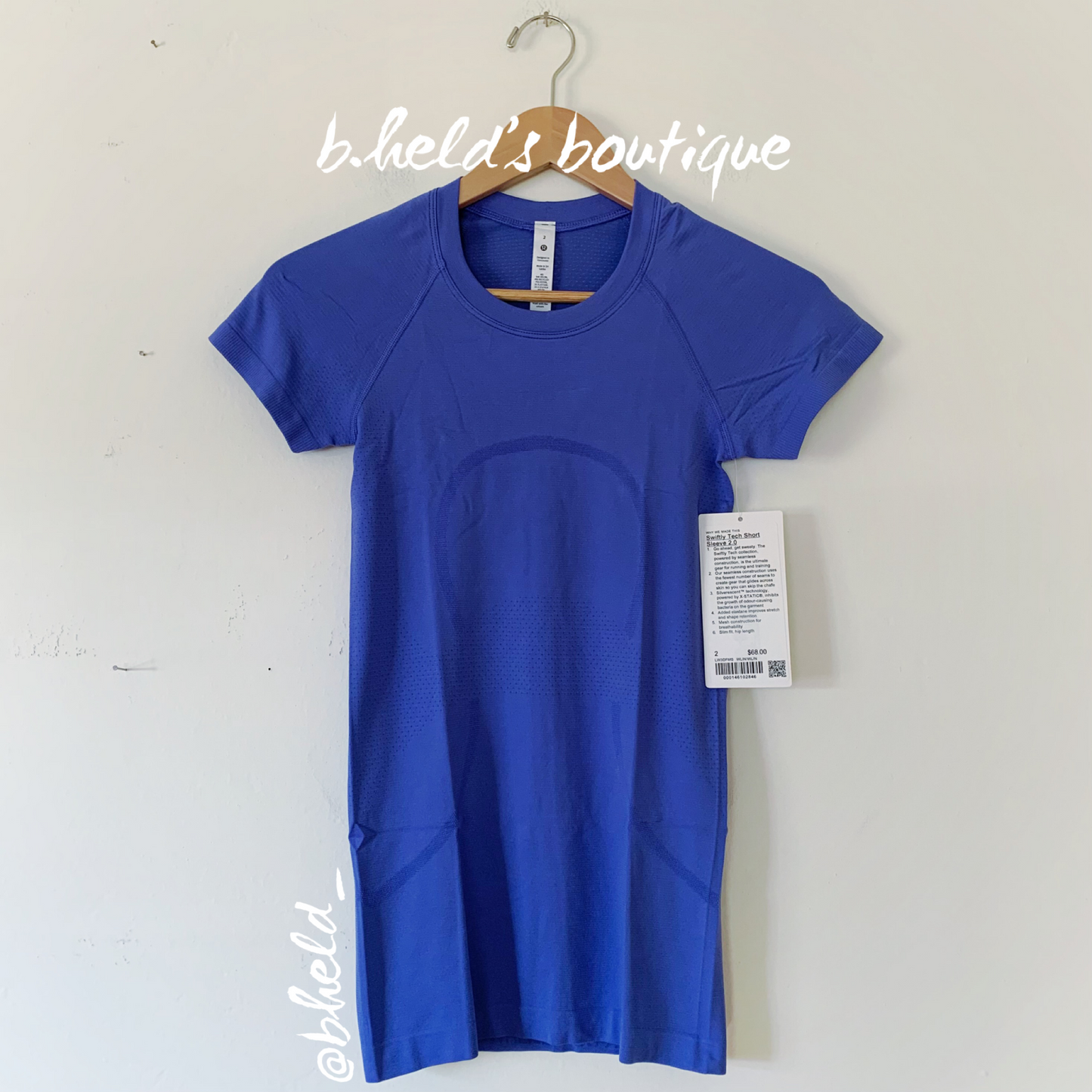 lululemon Swiftly Tech Short Sleeve Shirt 2.0 in Wild Indigo/Wild Indigo, Size 2