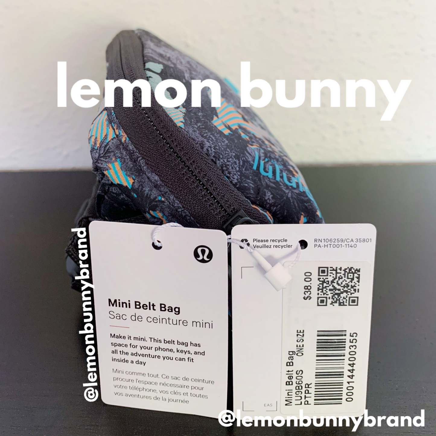 lululemon Mini Belt Bag in Psychedelic Toile Peri Purple Multi, One Size