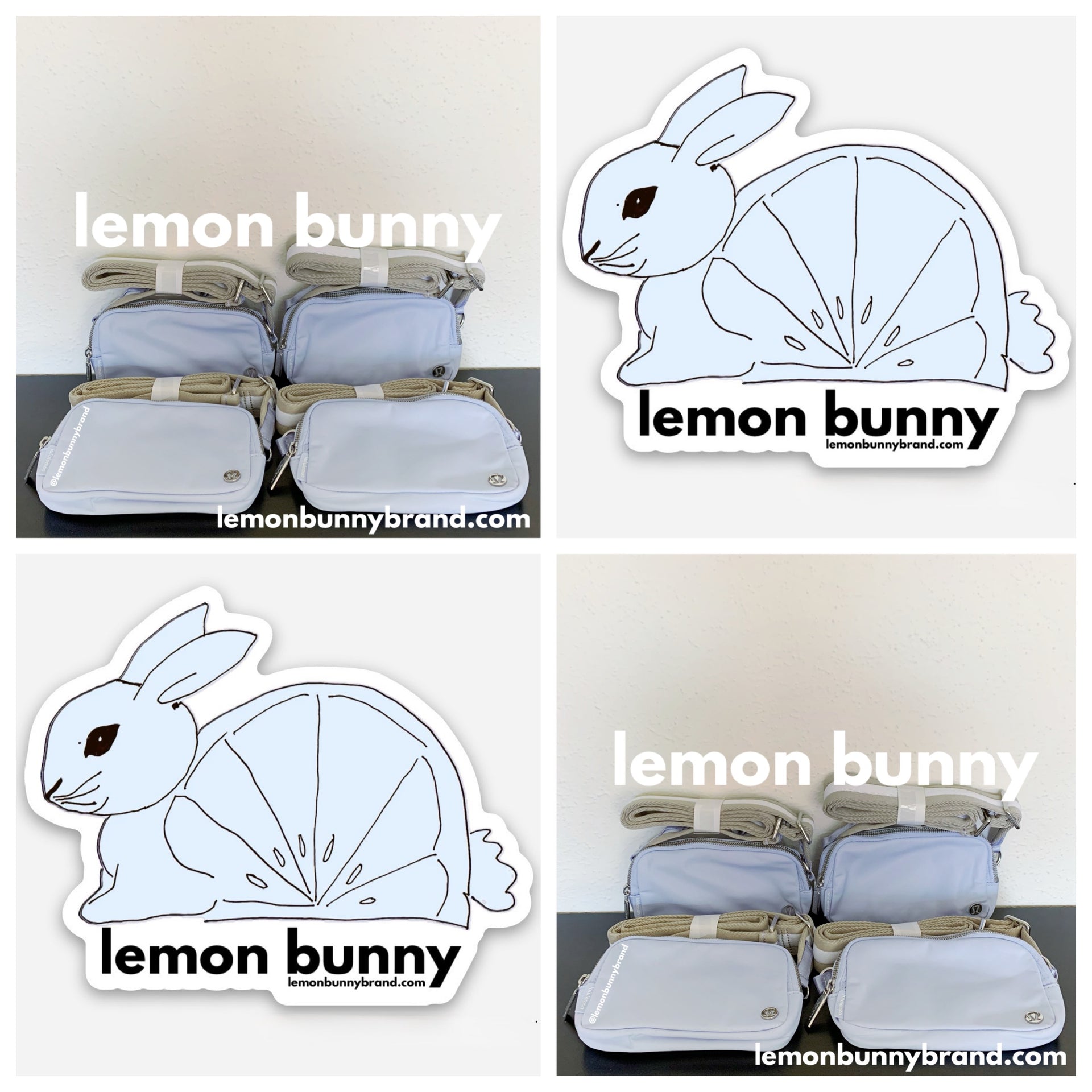 *lemon bunny Curated Bundle: 8 lululemon Everywhere Crossbody Bags in Pastel Blue/Raw Linen