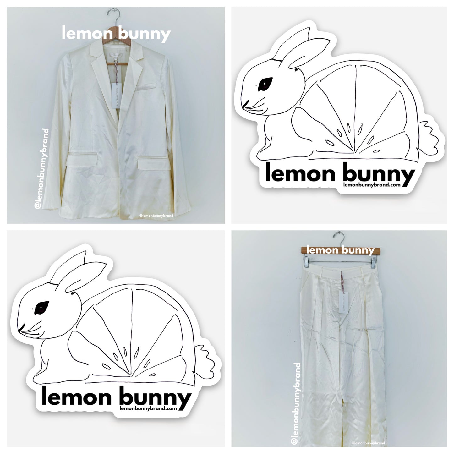 *lemon bunny Curated Bundle: LoveShackFancy Astara Blazer & Emberlynn Pant in Ivory, Size 0