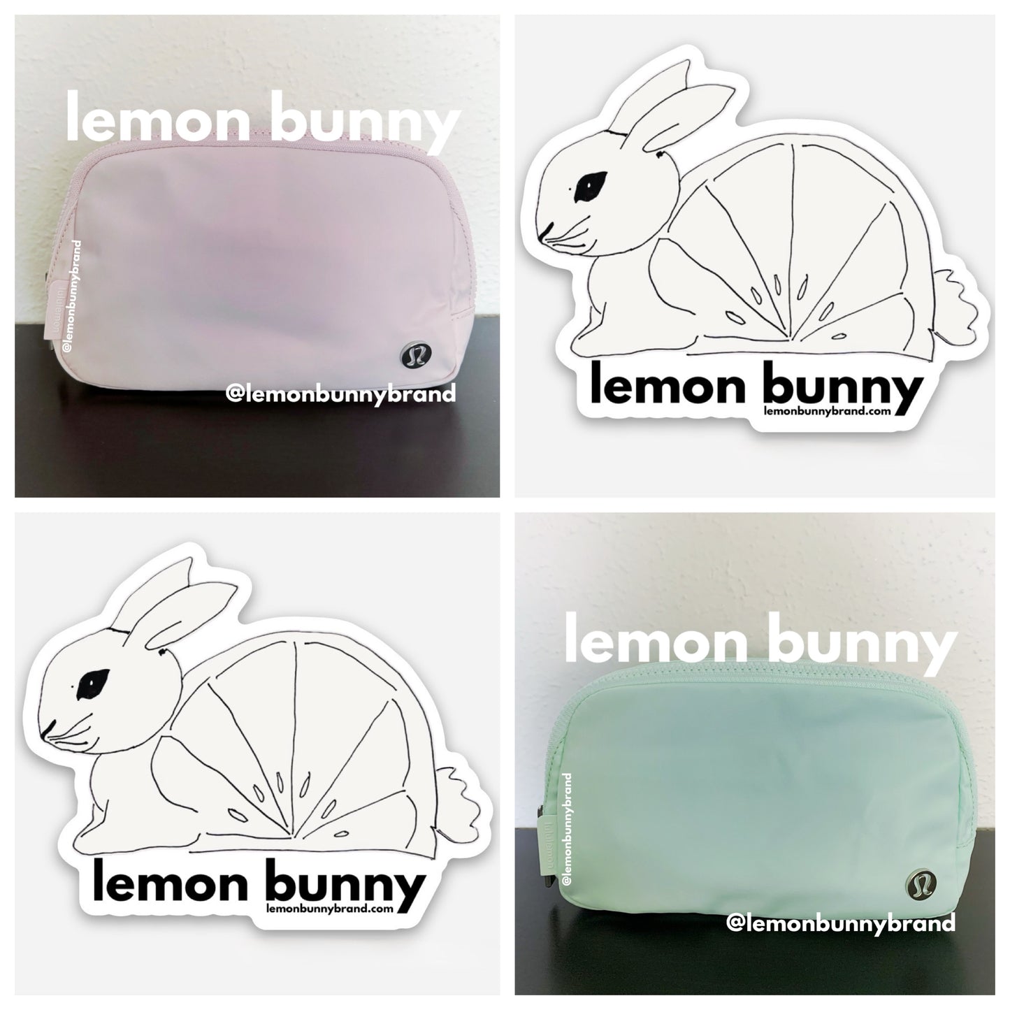 *lemon bunny Curated Bundle: 2 lululemon Everywhere Belt Bags in Flush Pink & Mint Moment