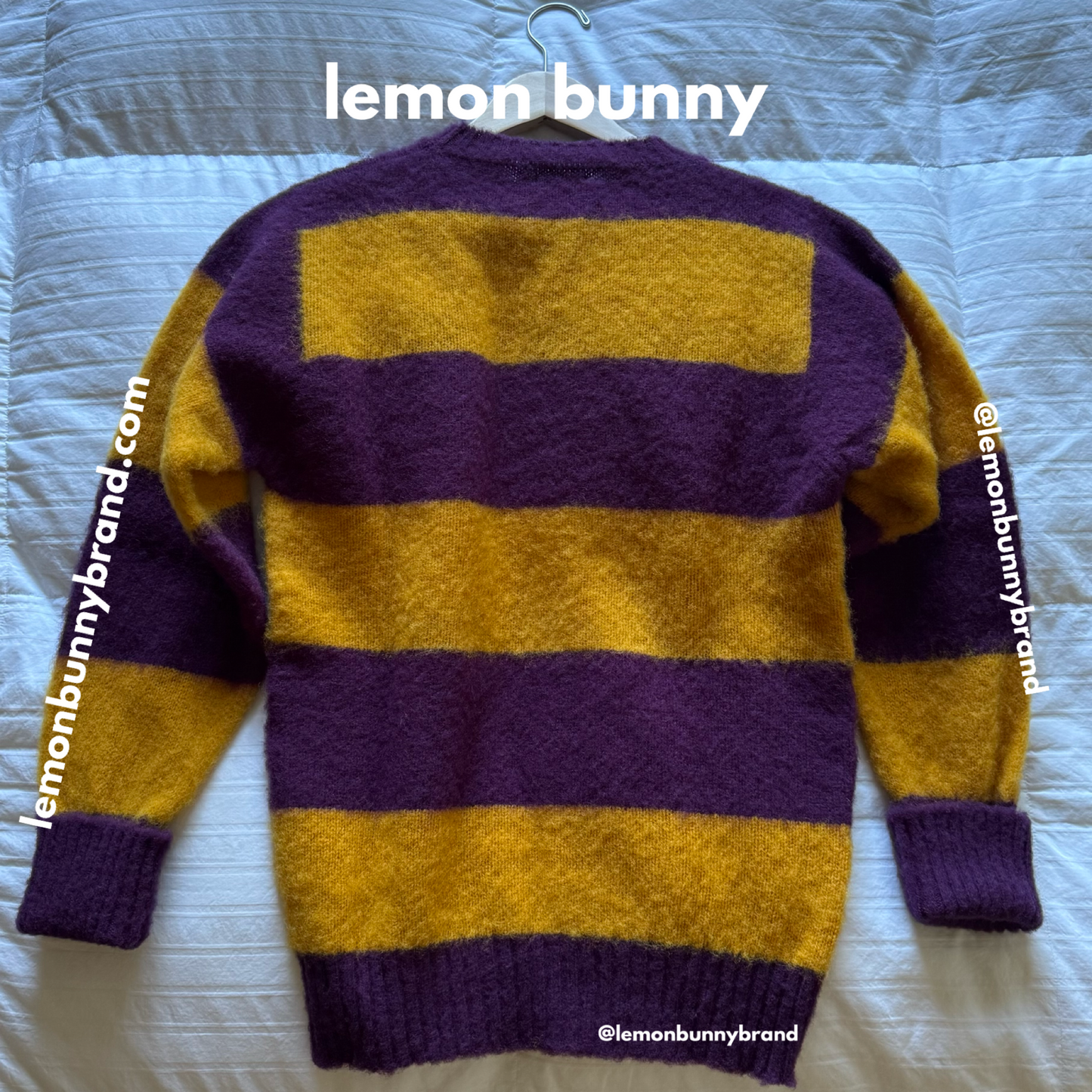 J.Press Men’s Shaggy Dog Icon Sweater (Classic Fit) in Purple & Yellow, Size XS