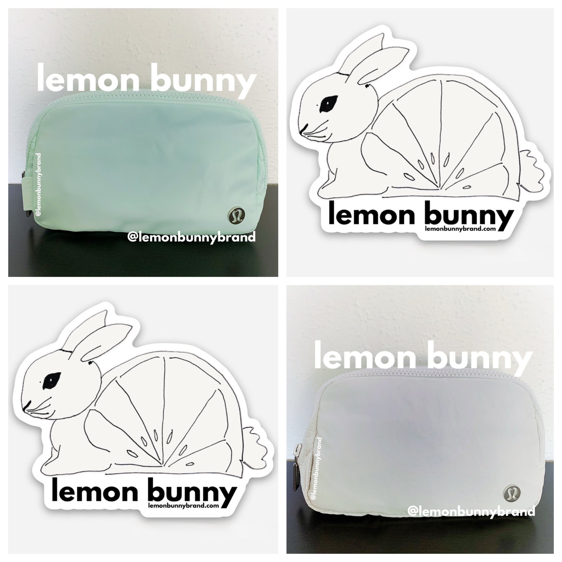 lululemon year of the rabbit bag lemon bunny Curated Bundle: 2 lululemon Everywhere Belt Bags in Mint