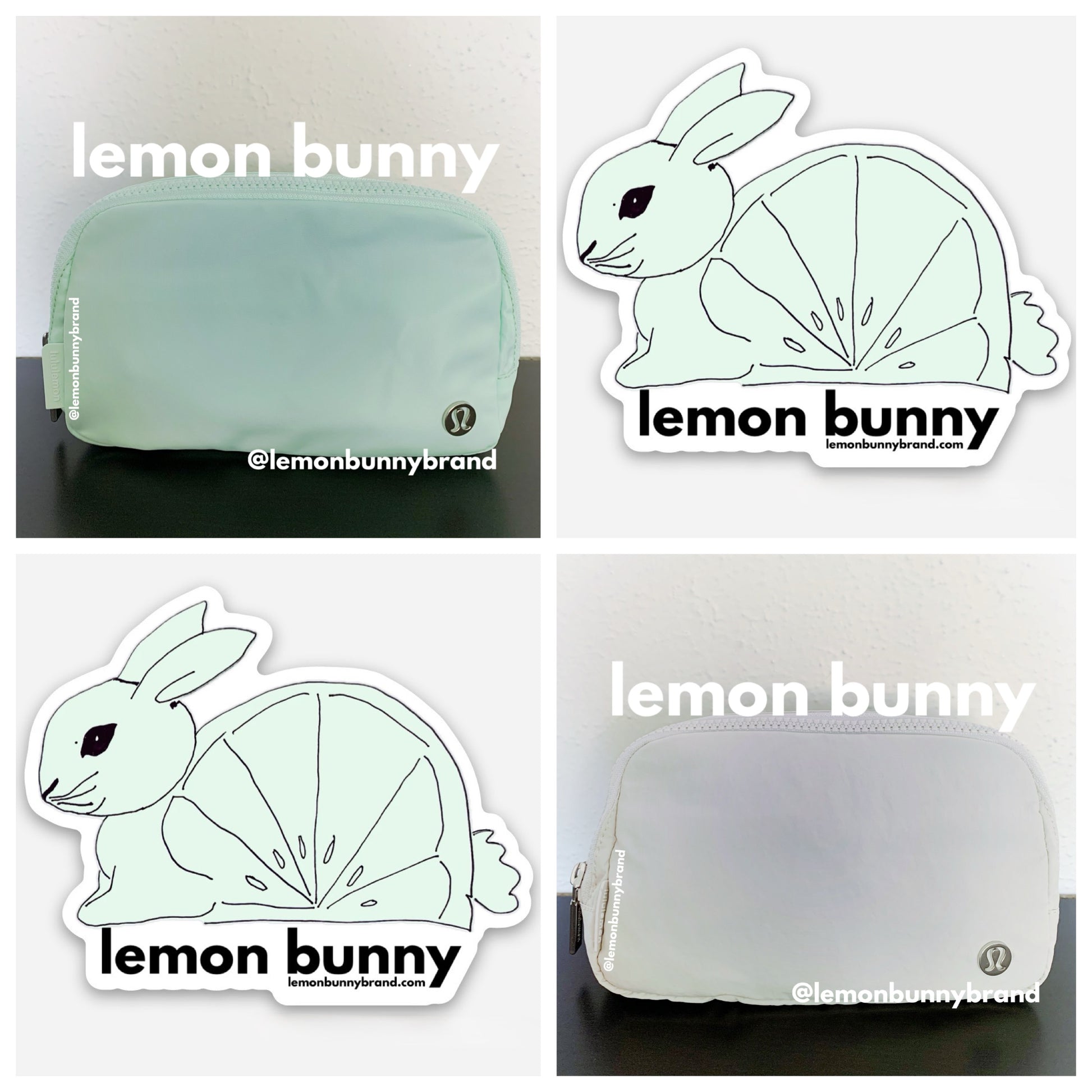 lululemon belt bag mint moment *lemon bunny Curated Bundle: 2 lululemon Everywhere Belt Bags in Mint