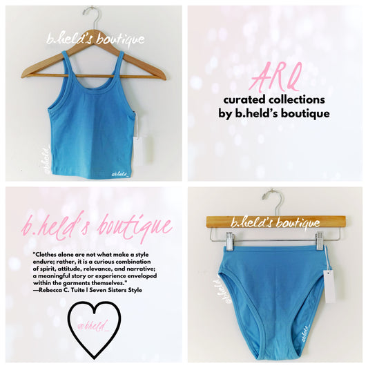 ARQ Crop Tank & Misha Undies Bundle in Cornflower, Size XXS & XS