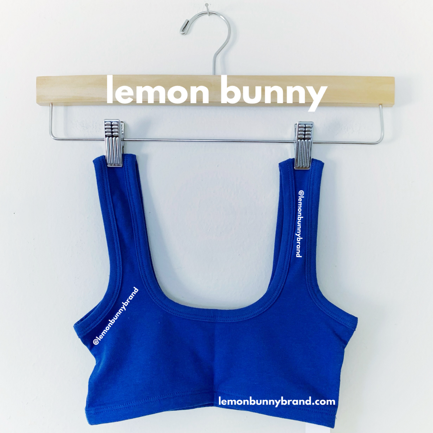 ARQ Wide Strap Bra in Cobalt, Size XS