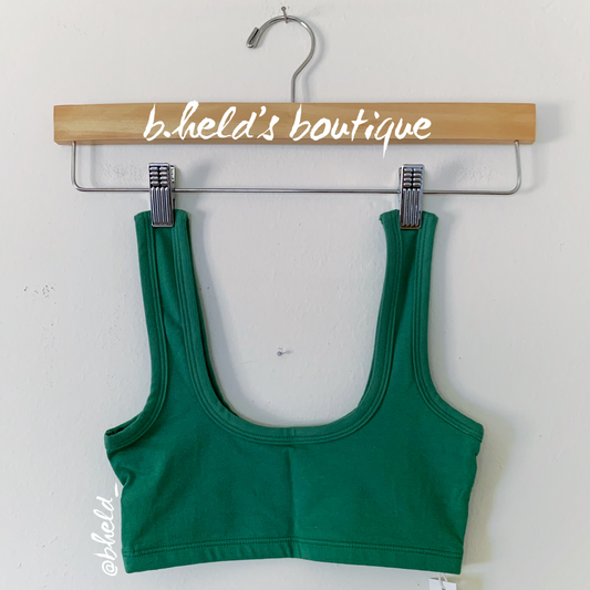 ARQ Wide Strap Bra in Verdant, Size XS