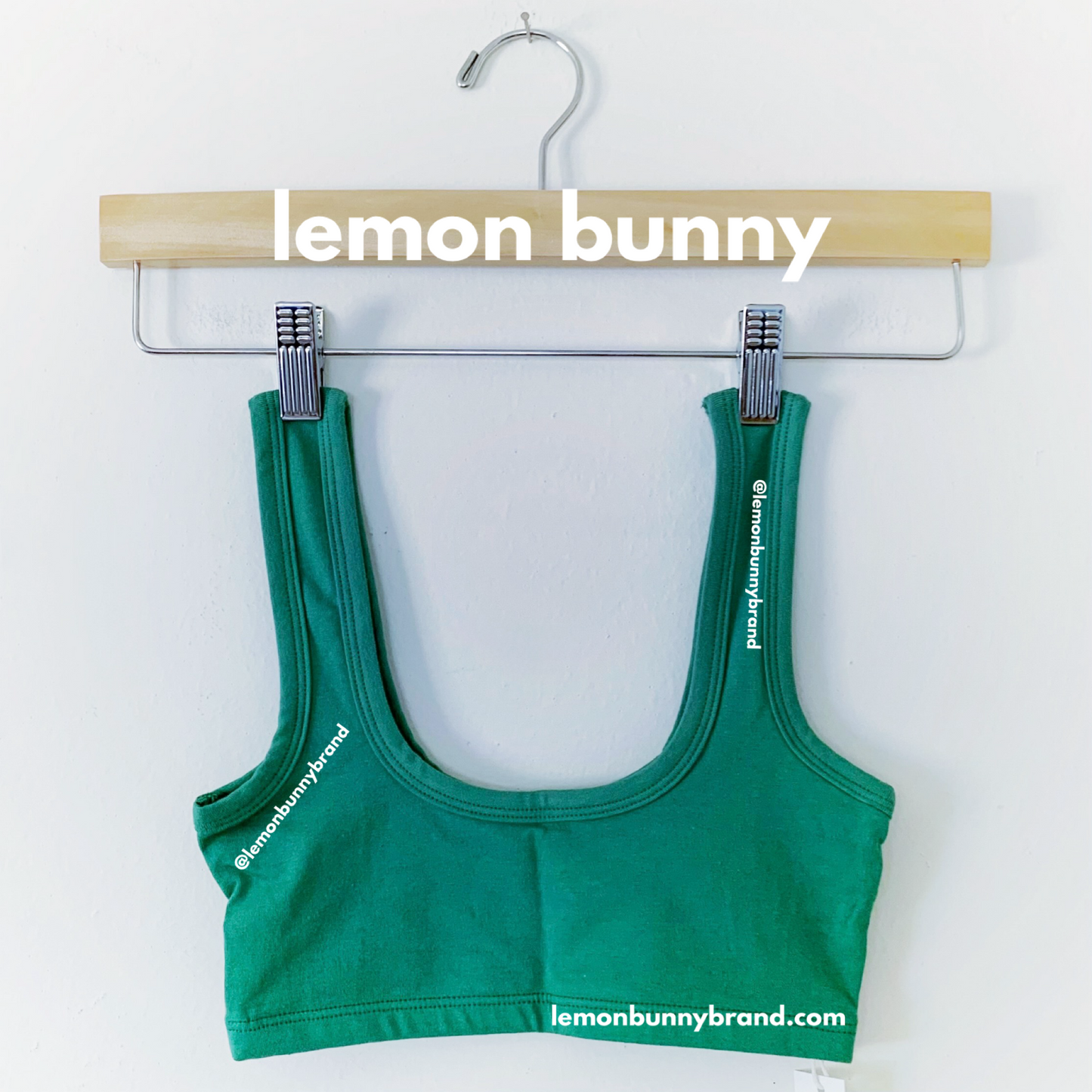 ARQ Wide Strap Bra in Verdant, Size XS